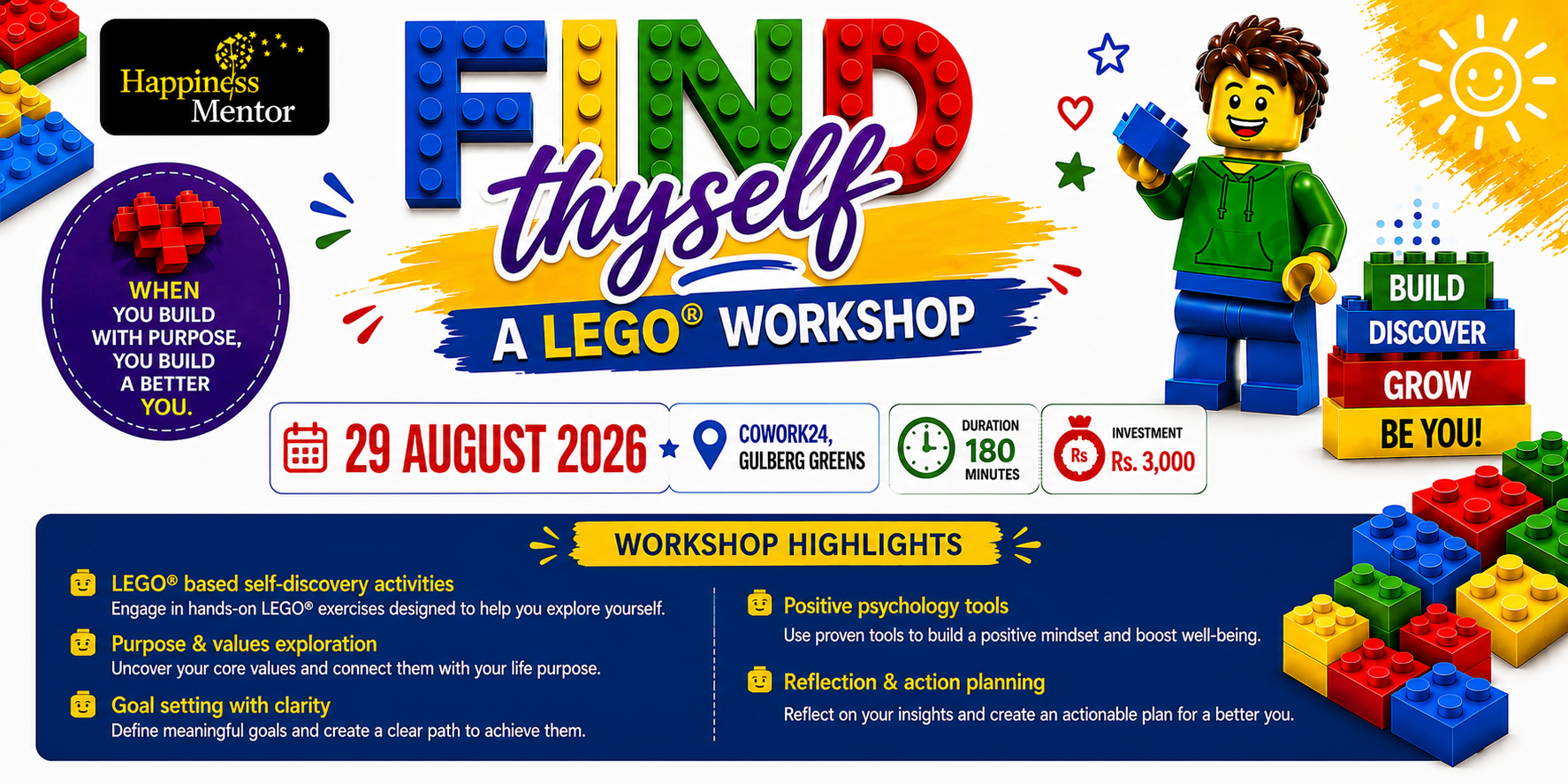 FIND thyself — A LEGO Workshop on 29 August 2026